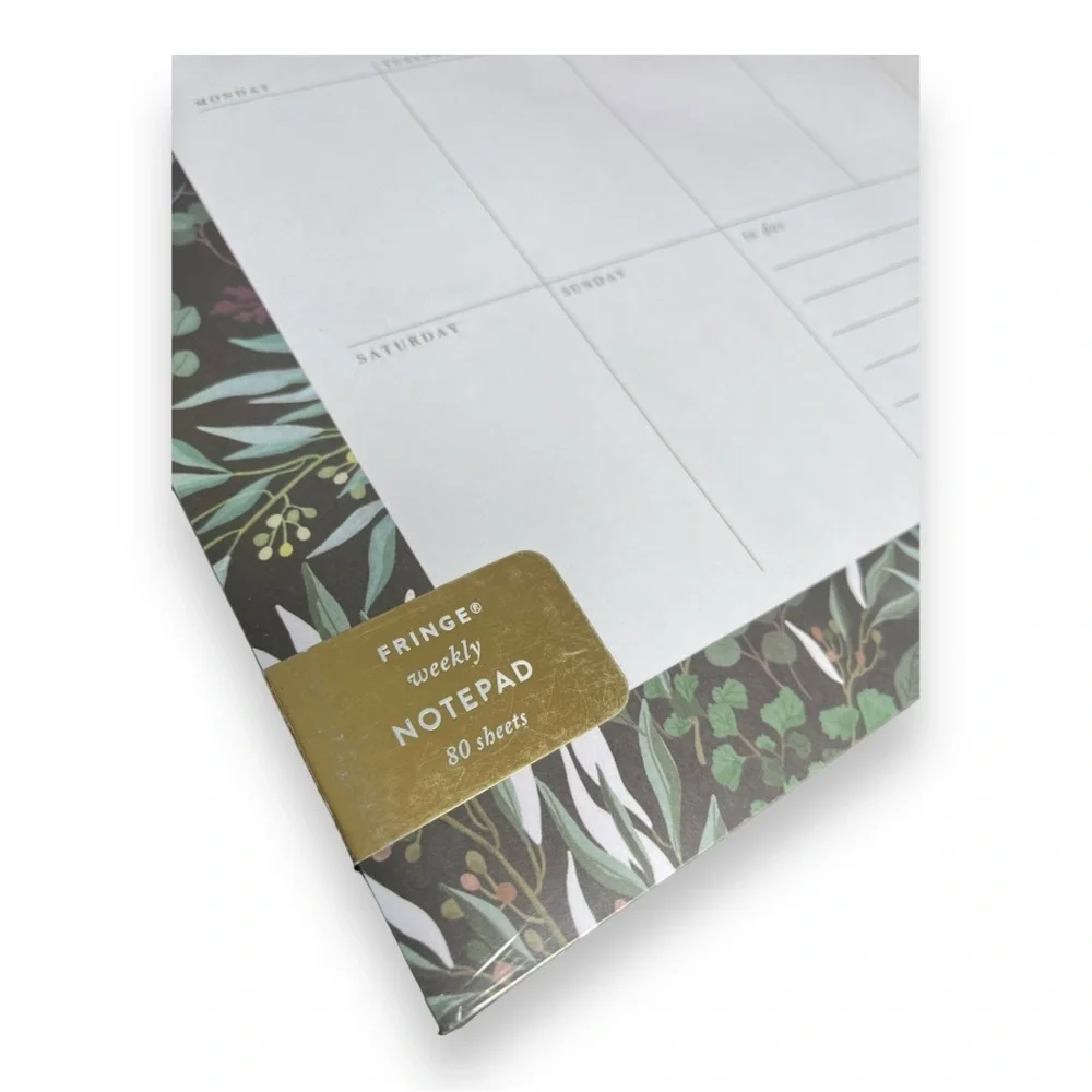 Fringe Studio Undated Weekly Desk Planner in Retired Eucalyptus Botanical Print